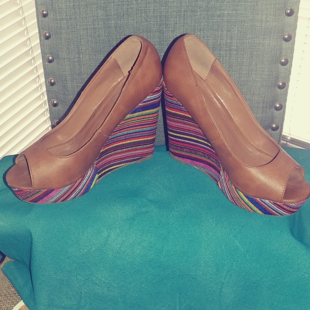 Platform Wedges - Multi Colored